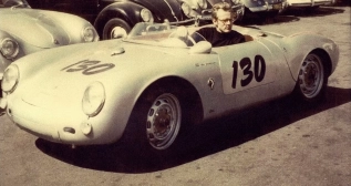 James Dean en un Porsche 550 Spider